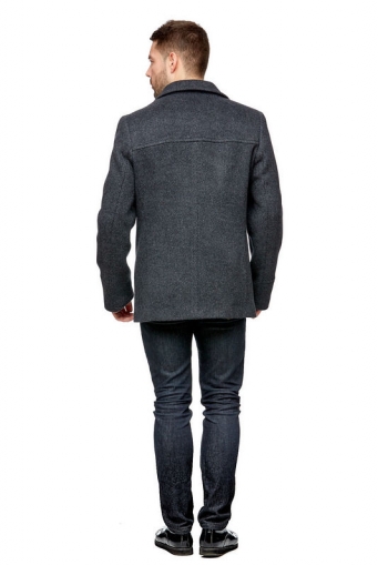Миниатюра фотографии Мужское пальто из текстиля с воротником