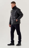 Миниатюра фотографии Куртка мужская из натуральной кожи со стойкой 