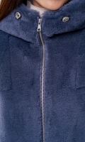 Миниатюра фотографии Женское пальто из шерсти с капюшоном