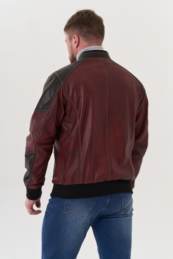 Миниатюра фотографии Мужская куртка мото из натуральной кожи