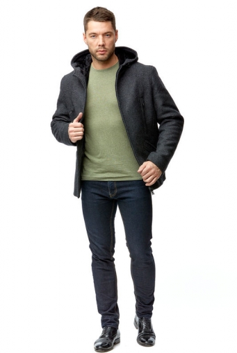 Миниатюра фотографии Мужская куртка из текстиля с капюшоном