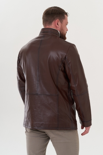 Миниатюра фотографии Мужская куртка из натуральной кожи 