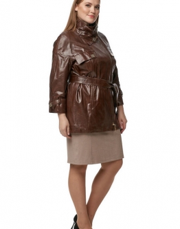 Купить Женская кожаная куртка из натуральной кожи с воротником в каталоге