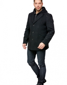 Купить Мужское пальто из текстиля с капюшоном в каталоге