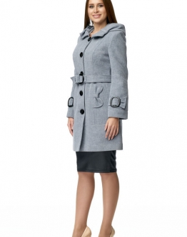 Купить Женское пальто из текстиля с капюшоном в каталоге