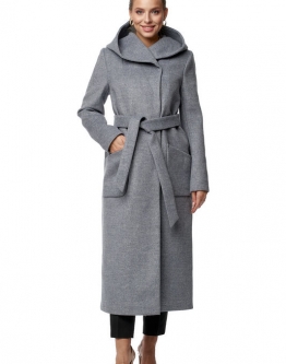 Купить Женское пальто из текстиля с капюшоном в каталоге