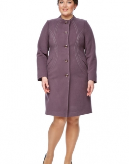 Купить Женское пальто из текстиля без воротника в каталоге