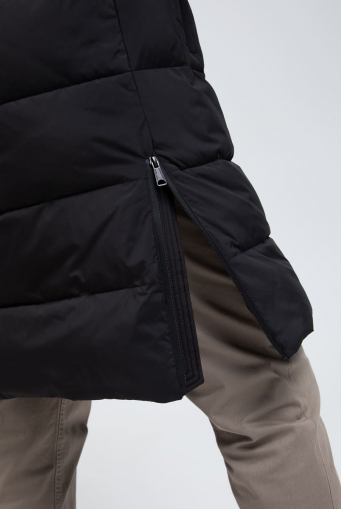 Миниатюра фотографии Мужской удлиненный пуховик с капюшоном