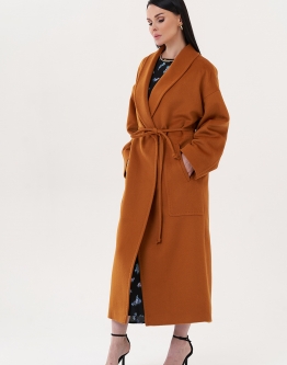 Купить Длинное пальто с воротником шаль в каталоге