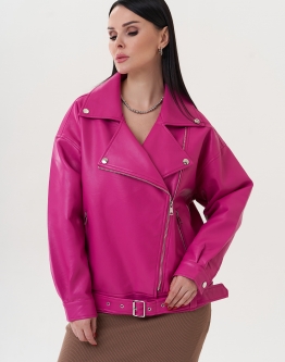 Купить Куртка розового цвета из эко кожи в каталоге