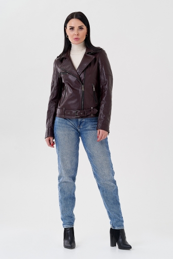 Миниатюра фотографии Женская куртка-косуха из натуральной кожи