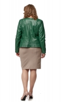 Миниатюра фотографии Женская кожаная куртка из натуральной кожи без воротника