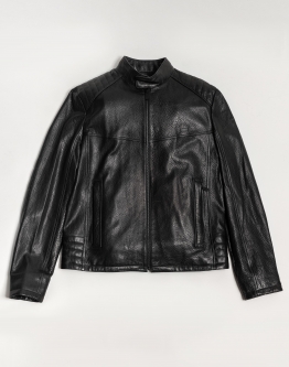 Купить Куртка кожаная черного цвета в каталоге