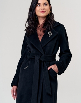 Купить Классическое женское пальто в черном цвете в каталоге