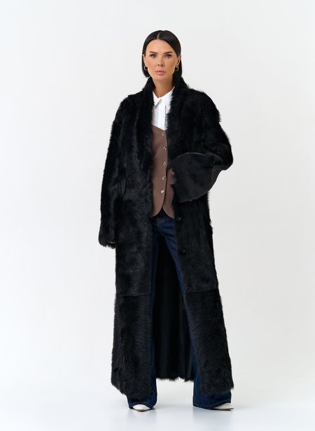 Купить Женская двухсторонняя дубленка с поясом в каталоге
