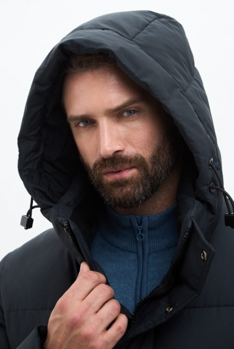 Миниатюра фотографии Мужской пуховик с капюшоном 