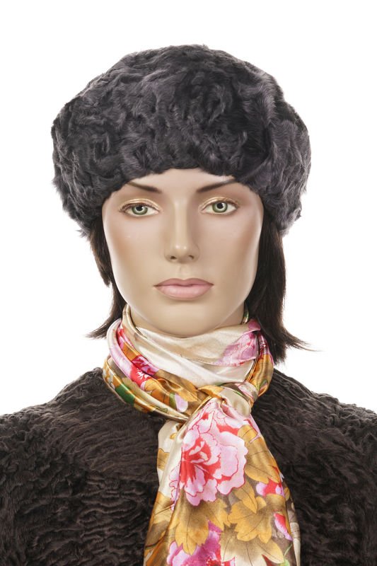 Миниатюра фотографии Шапка женская из каракуля