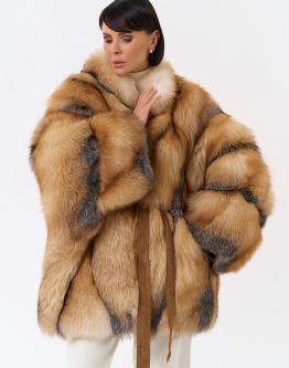 Купить Шуба из лисы свободного кроя в каталоге без категории