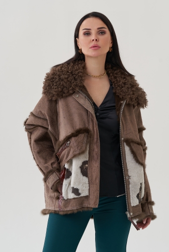 Миниатюра фотографии Женская куртка  с отложным воротником
