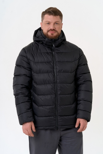 Миниатюра фотографии Мужской пуховик черного цвета