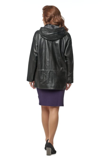 Купить Женская кожаная куртка из натуральной кожи с капюшоном в каталоге