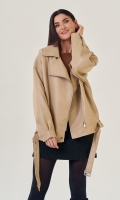 Миниатюра фотографии Женская куртка оверсайз из эко кожи
