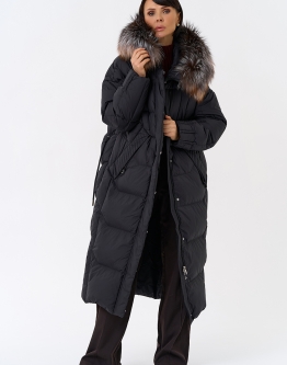 Купить Женский пуховик с отделкой из меха блюфрост в каталоге Зимние пуховики