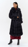 Миниатюра фотографии Шуба из меха норки с капюшоном