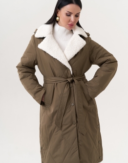 Купить Стеганое пальто с капюшоном в каталоге