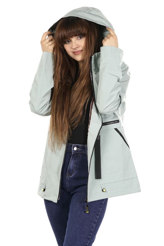 Миниатюра фотографии Ветровка женская из текстиля с капюшоном