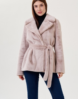 Купить Женская куртка из искусственного меха с английским воротником  в каталоге