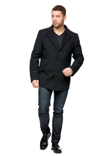 Миниатюра фотографии Мужское пальто из текстиля с капюшоном