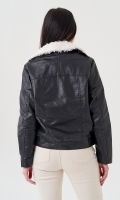 Миниатюра фотографии Куртка косуха демисезонная из эко кожи на утеплителе