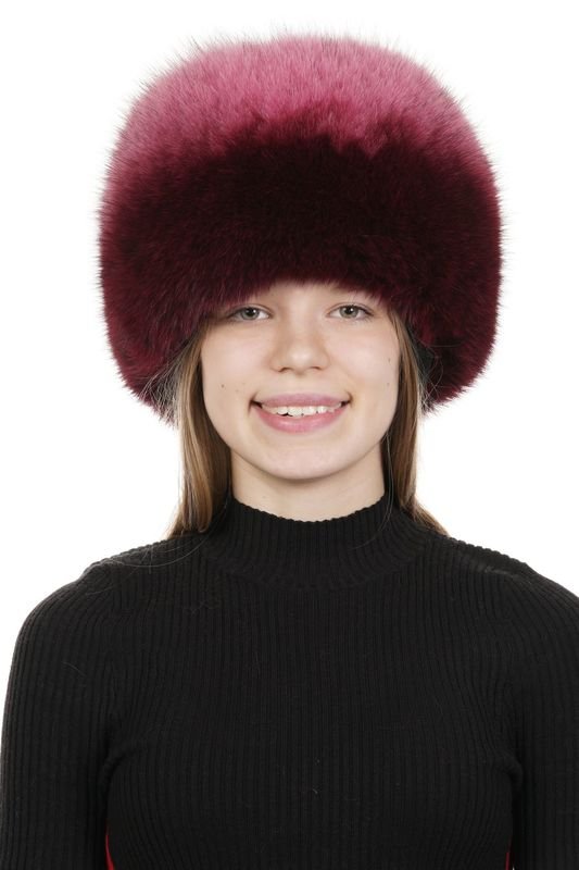 Миниатюра фотографии Шапка женская из песца