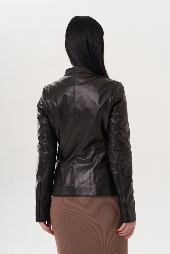 Миниатюра фотографии Куртка "мото" из натуральной кожи