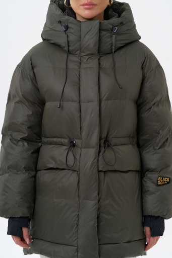 Миниатюра фотографии Женский пуховик с капюшоном