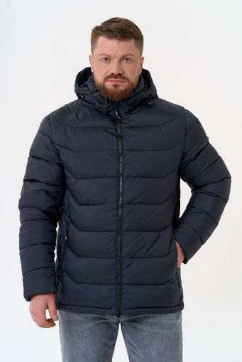 Миниатюра фотографии Мужской пуховик с капюшоном 