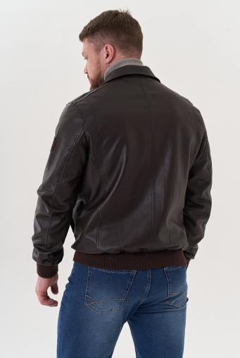 Миниатюра фотографии Мужская куртка из эко кожи