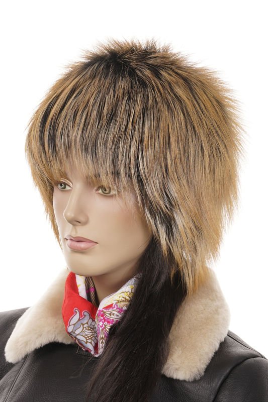 Миниатюра фотографии Шапка женская из лисы