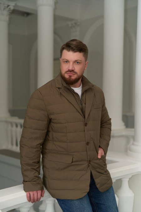 Купить Мужской пуховик со съемной манишкой в каталоге