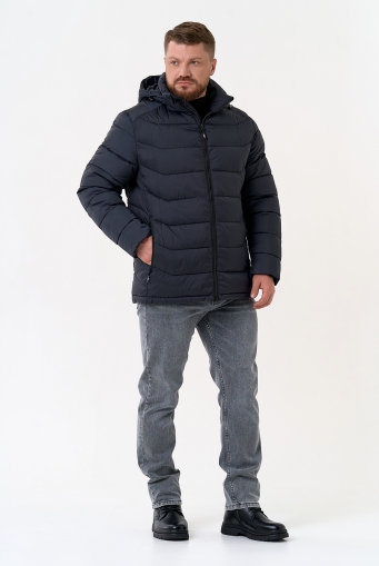 Миниатюра фотографии Мужской пуховик с капюшоном 