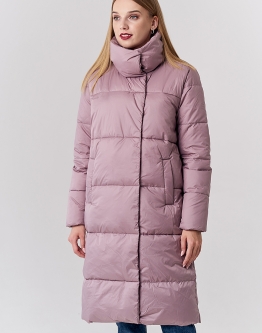 Купить Удлиненный женский пуховик с воротником стойкой в каталоге