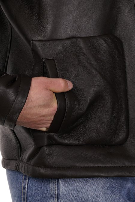 Купить Дубленка мужская из натуральной овчины с воротником в каталоге