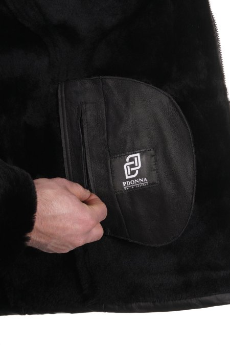Купить Дубленка мужская из натуральной овчины с воротником в каталоге