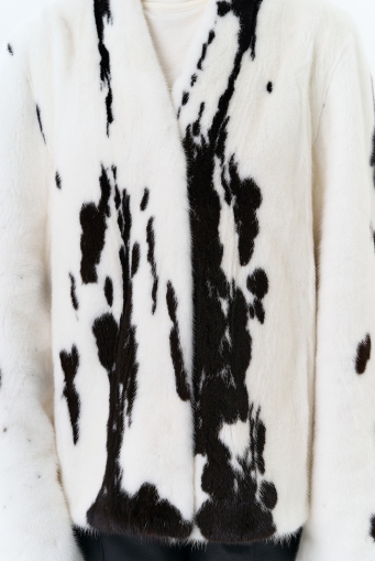 Миниатюра фотографии Жакет из меха норки в расцветке "ягуар"