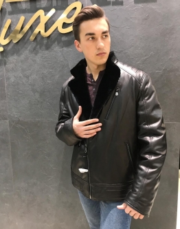 Купить Кожаный пуховик в каталоге