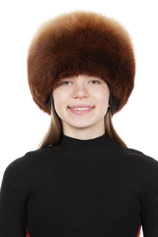 Миниатюра фотографии Шапка женская из песца