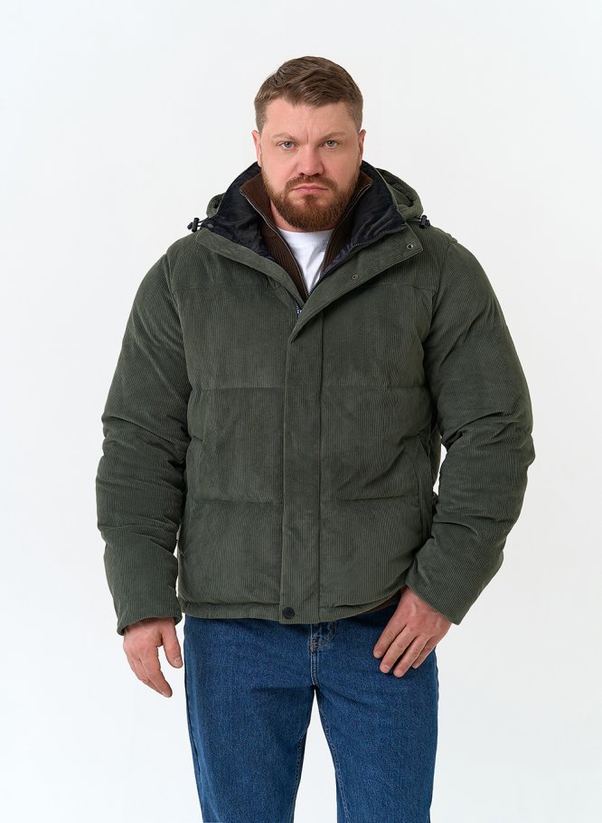 Миниатюра фотографии Мужской пуховик с капюшоном