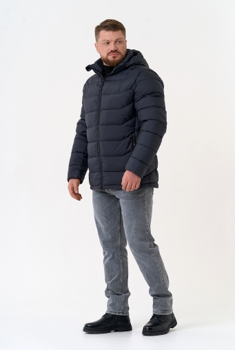 Миниатюра фотографии Мужской пуховик с капюшоном 