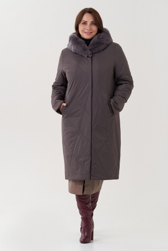 Миниатюра фотографии Женское пальто с капюшоном 
